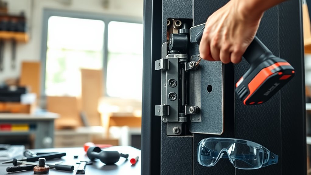 removing gun safe door
