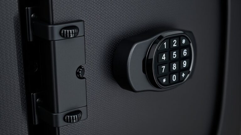 secure gun safe door