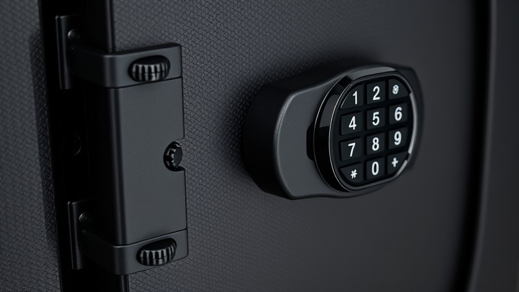 secure gun safe door